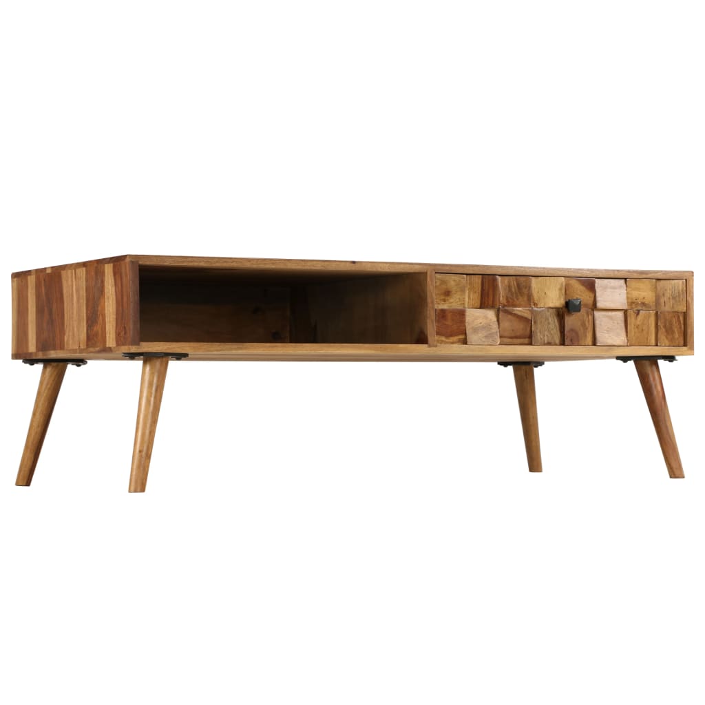 vidaXL Couchtisch Massivholz Palisander Honigbraun 110x50x37 cm