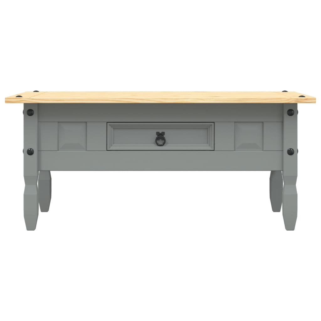 vidaXL Couchtisch Mexiko-Stil Kiefernholz Grau 100x55x44 cm