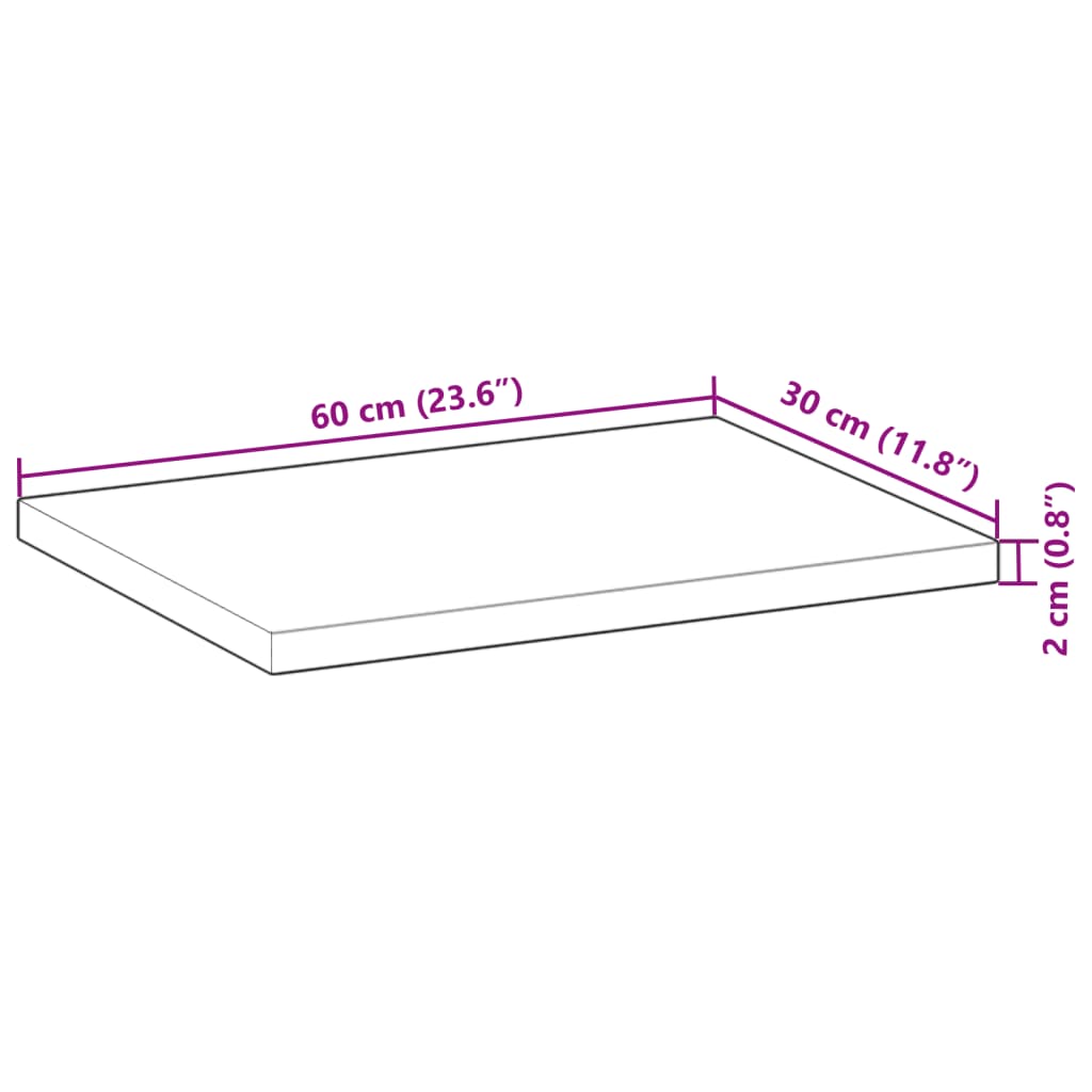 vidaXL Schweberegale 4 Stk. 60x30x2 cm Massivholz Akazie Ölbehandelt