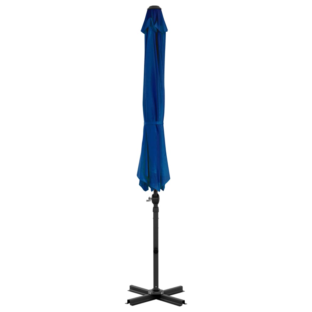 vidaXL Ampelschirm mit Aluminium-Mast 300 cm Azurblau