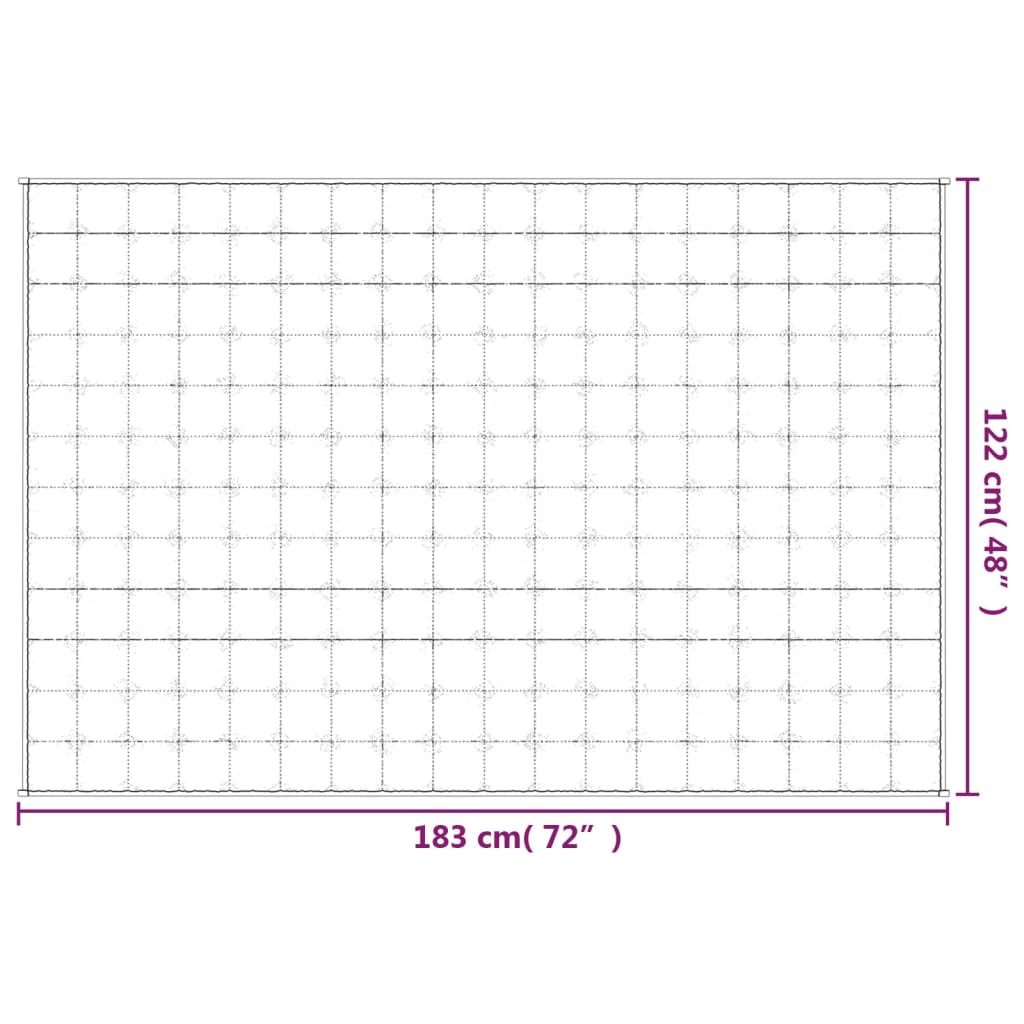 vidaXL Gewichtsdecke Hellcreme 122x183 cm 5 kg Stoff