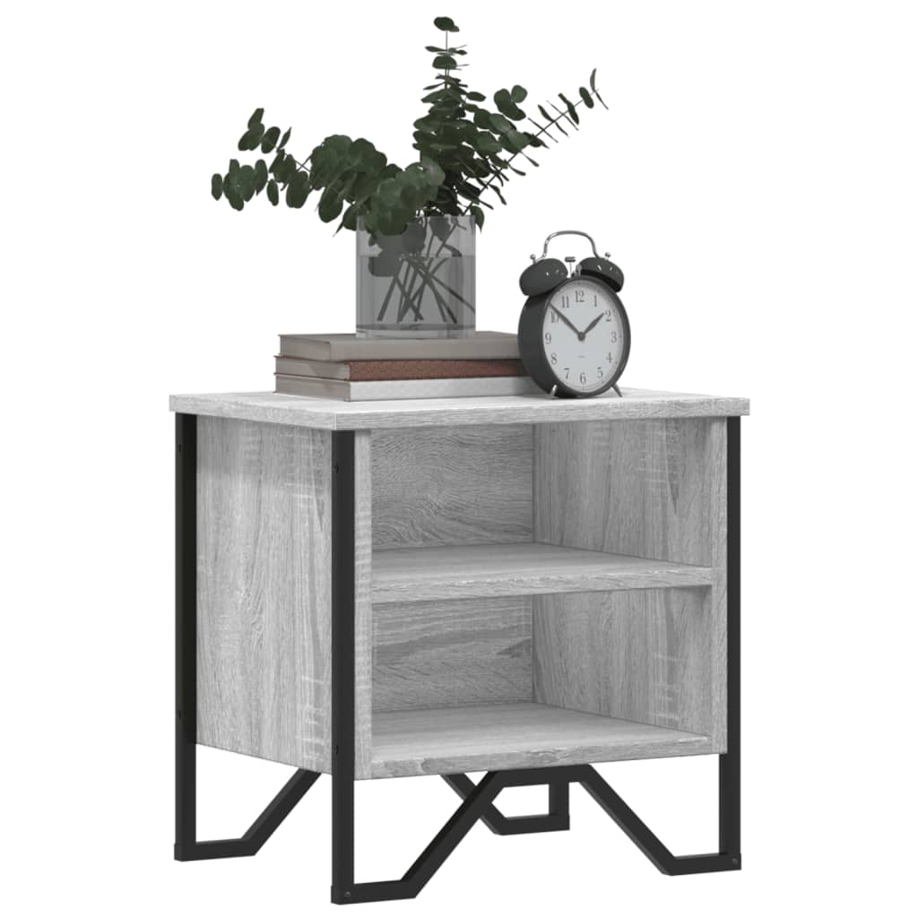 vidaXL Nachttische 2 Stk. Grau Sonoma 40x30x40 cm Holzwerkstoff