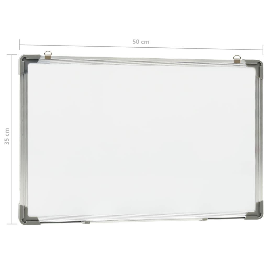 vidaXL Magnetisches Whiteboard Weiß 50 x 35 cm Stahl