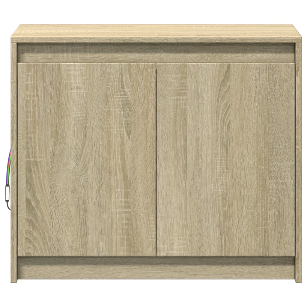 vidaXL LED-Sideboard Sonoma-Eiche 72x34x61 cm Holzwerkstoff