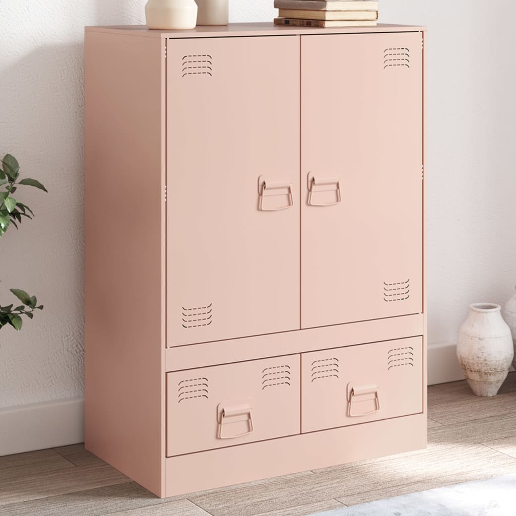 vidaXL Highboard Rosa 67x39x95 cm Stahl