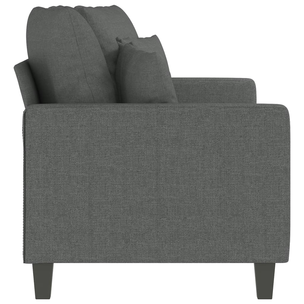 vidaXL 2-Sitzer-Sofa Dunkelgrau 140 cm Stoff