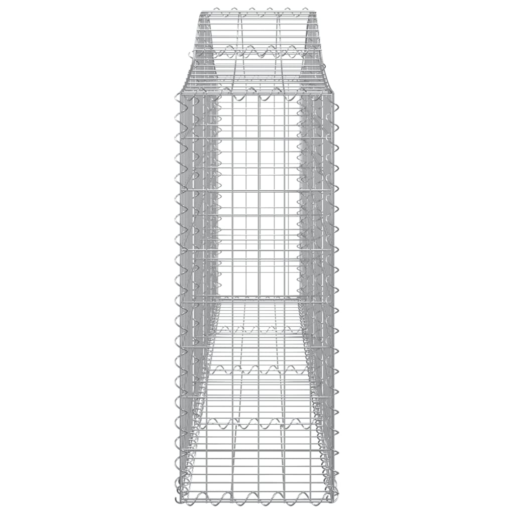 vidaXL Gabionen mit Hochbogen 6 Stk. 200x30x80/100 cm Verzinktes Eisen