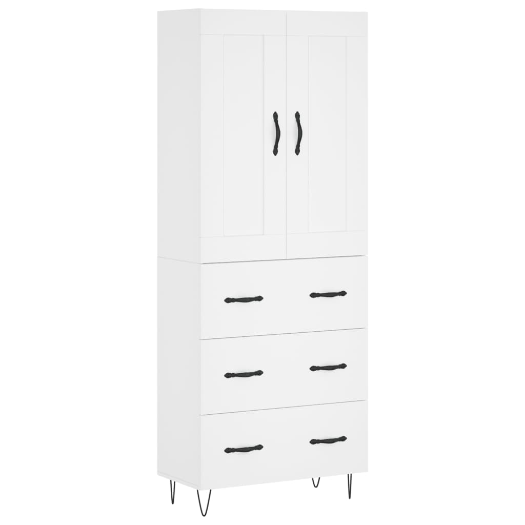 vidaXL Highboard Weiß 69,5x34x180 cm Holzwerkstoff